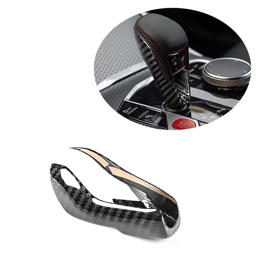 Dry Carbon Carbon Fiber Gear Shift Knob Cover for BMW G87/G80/G82/F95/F96/F97/F98/Auto